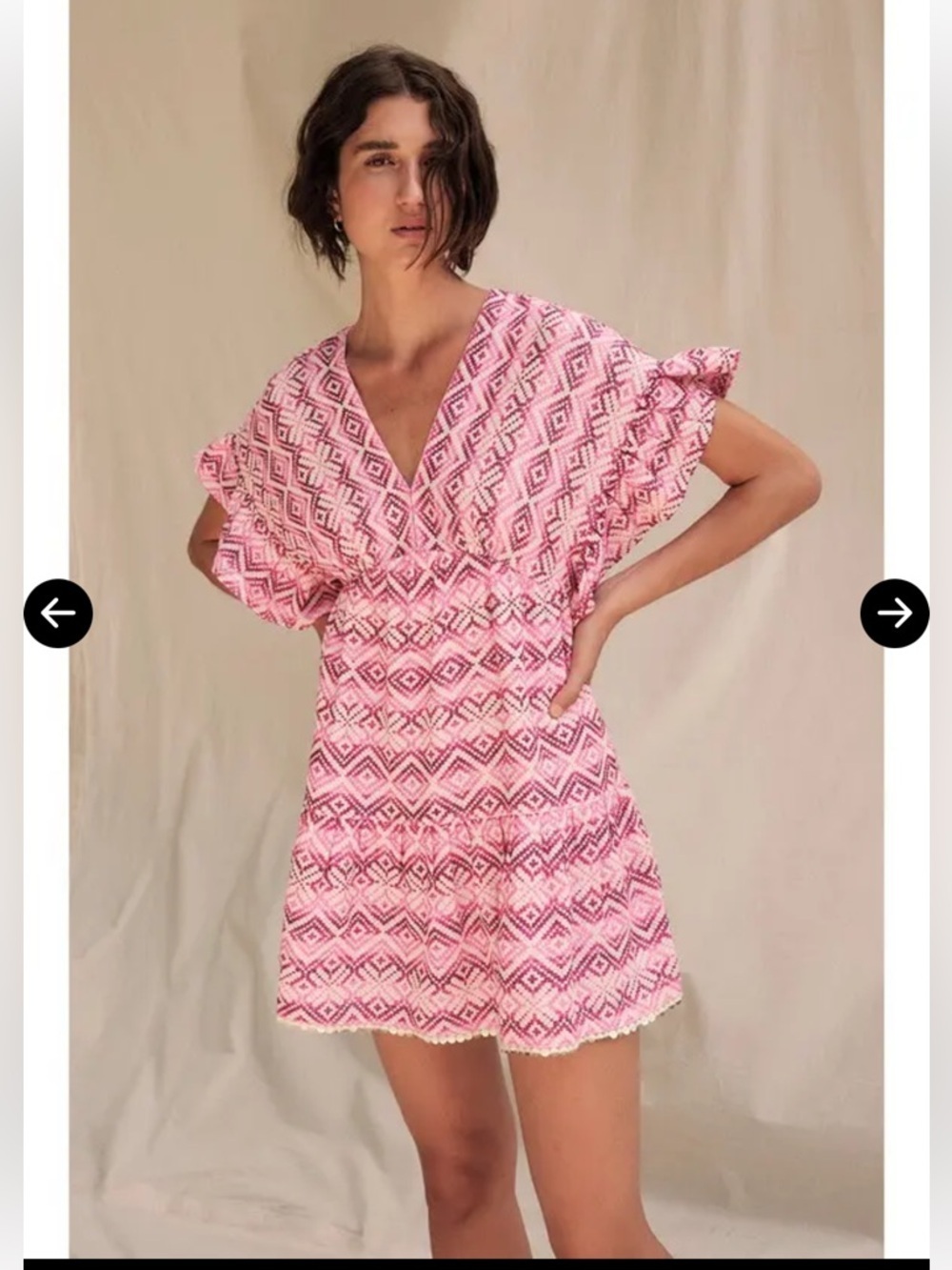SAYLOR deena mini dress in pink medium